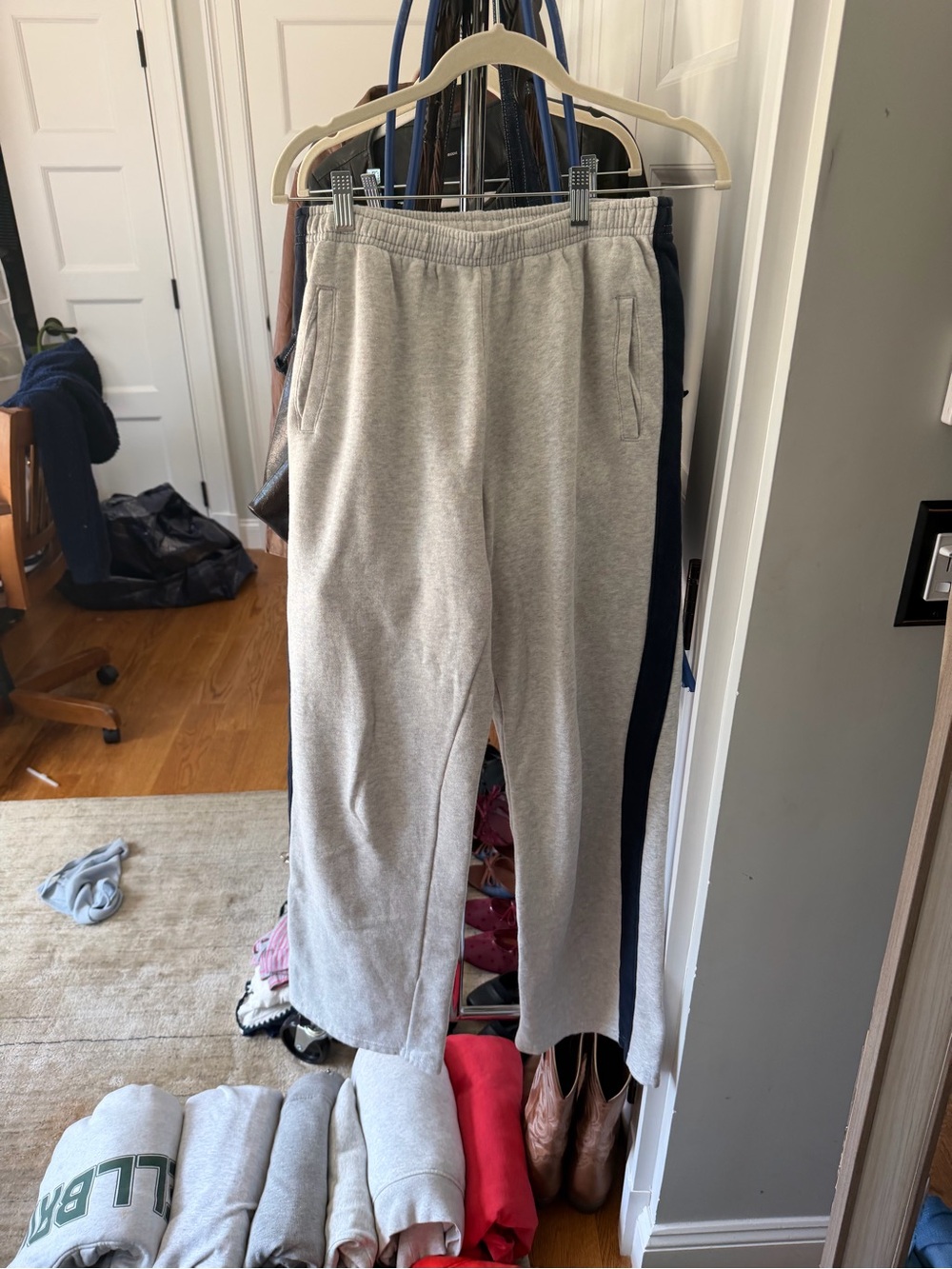 John Galt Navy Side Stripe Anastasia Sweatpants